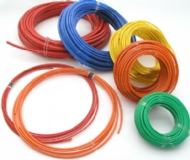 Click to enlarge - Flexible nylon tubing with high mechanical strength. Resistant to a wide variety of chemicals, liquids and gases. Suitable for push-in, compression and barbed fittings. Very low moisture absorption and has a mirror smooth finish.