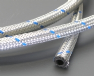 Click to enlarge - Synthetic rubber tube with a single textile braid over which a steel wire braid is laid. Very flexible and used for lubrication, oil and fuel lines. This hose is often used with the TCH range of fittings.