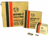 Click to enlarge - The band-it system is used worldwide for the permanent fixing of hose to couplings. Can be easily used in the field and gives a quick but professional job for many applications. Clamps are also available in pre-formed, allen key lock type and DIY boxes.

Available in 204 and 316 grades

