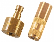 Click to enlarge - This micro coupling is the smallest one handed quick coupling on the market. Used in dental, robotics, instrumentation and pneumatic systems.